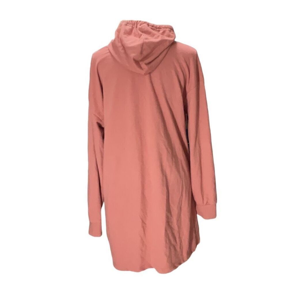 Bebe Sport Long Length Hoodie Peach Long Sleeve Kangaroo Pocket Size XL - Picture 4 of 5